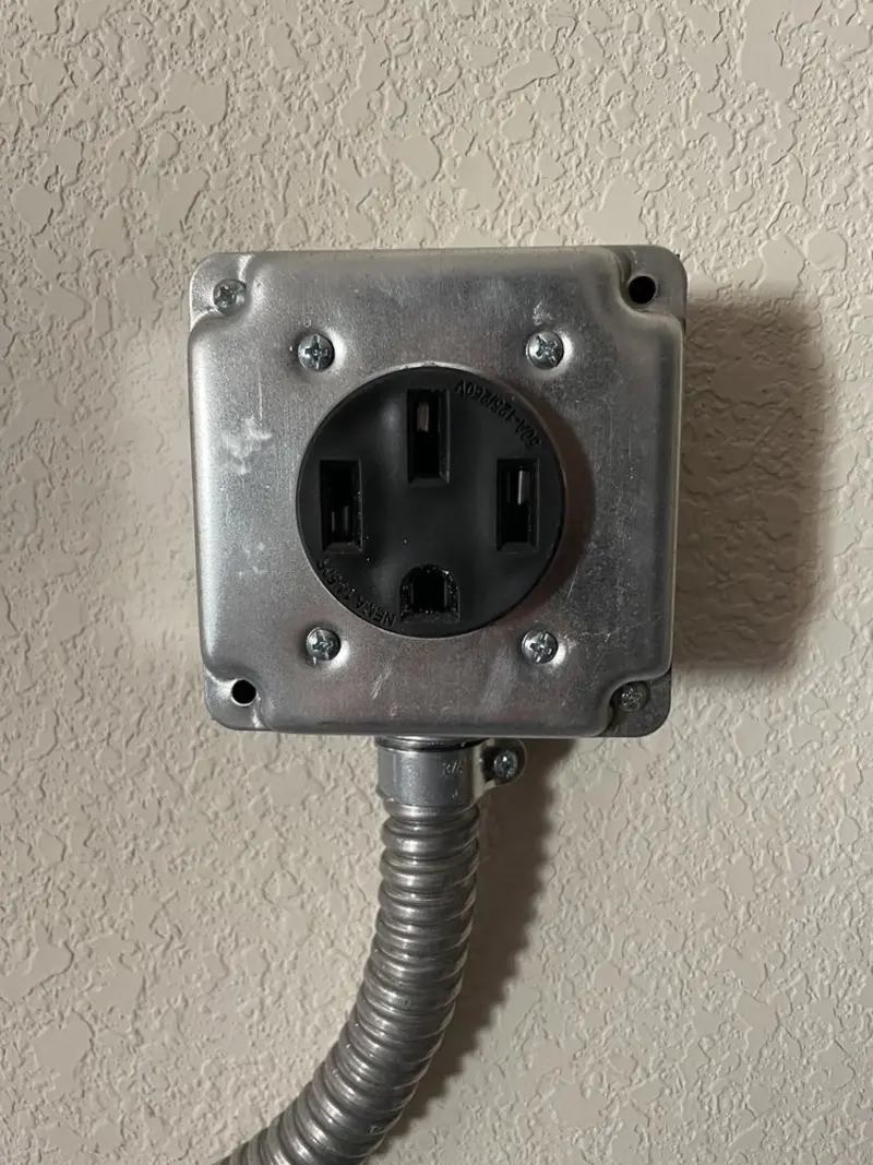 NEMA 14-50 outlet installed for Smart Home Electrical in Valley Grande