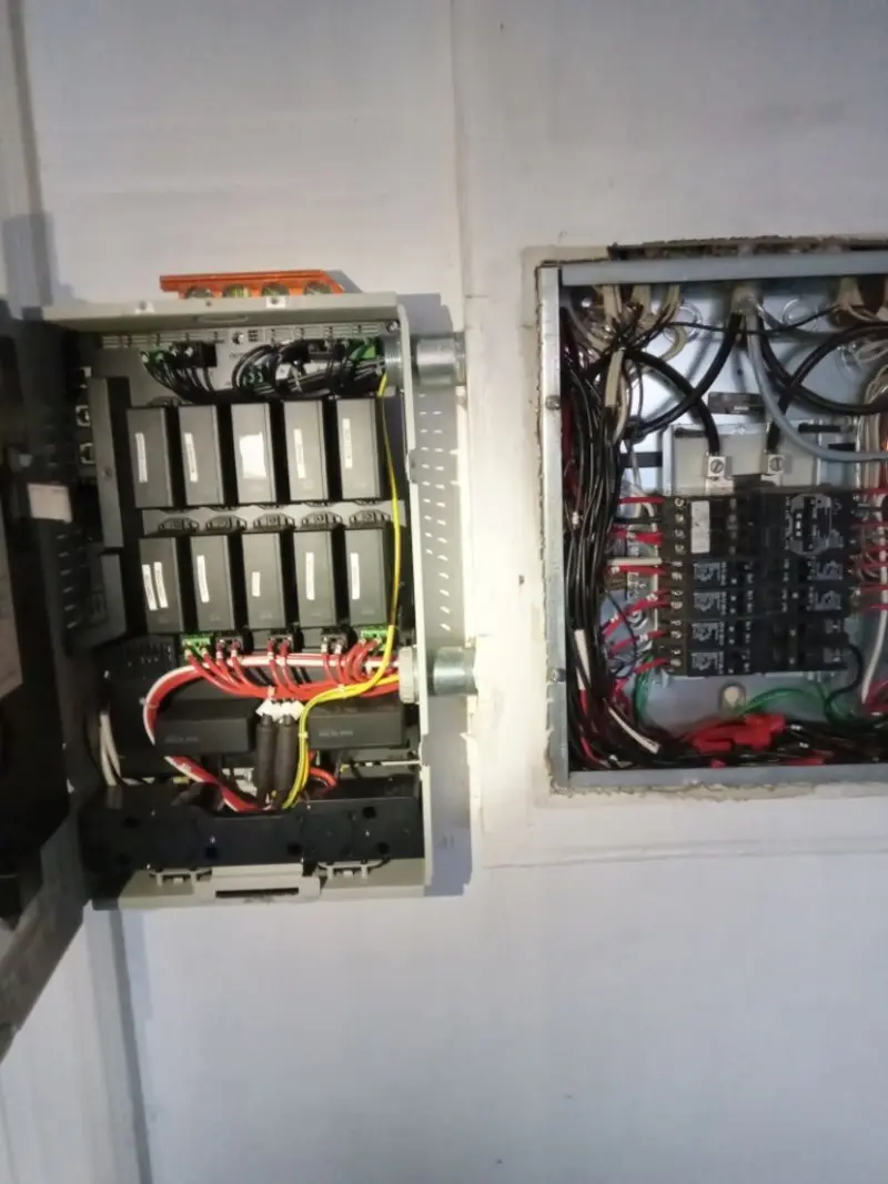 Electrical panel upgrade completed for Security Camera Wiring in Valley Grande